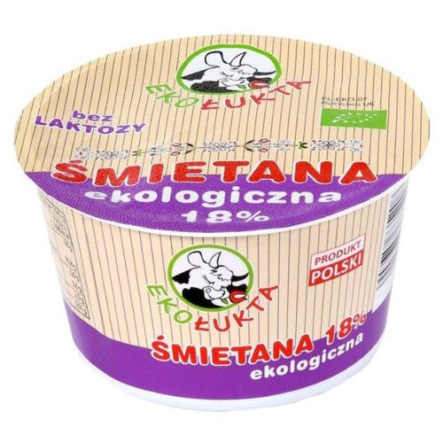 BIO Śmietana 18% bez laktozy EKOŁukta 200 g