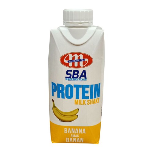 SuperBody mleczny napój proteinowy o smaku bananowym Mlekovita 350 g