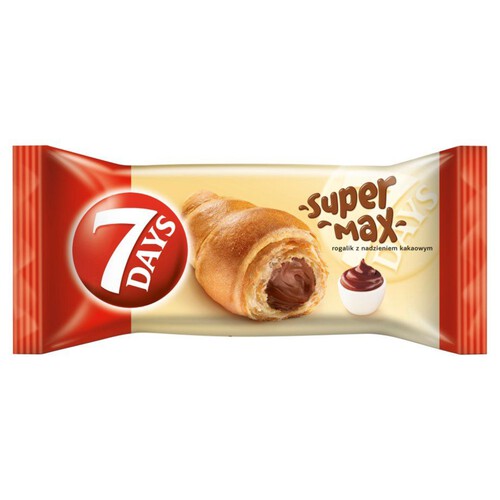 Croissant Super Max z nadzieniem kakaowym 7 Days 110 g