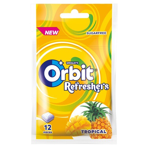 Bezcukrowa guma do żucia tropical Refreshers Orbit 26 g