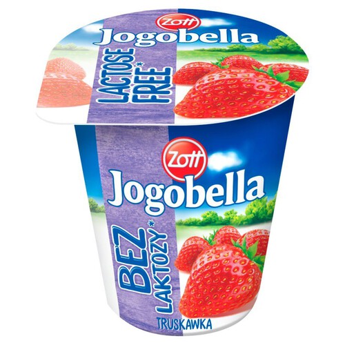 Jogobella Jogurt owocowy truskawkowy bez laktozy Zott 150 g