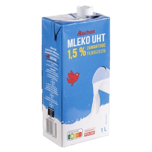 Mleko UHT 1.5% Auchan 1 l