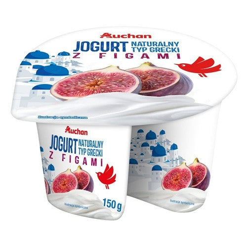 Jogurt naturalny typu greckiego z figą Auchan 150 g