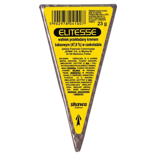 Wafelek przekładany kremem kakaowym w czekoladzie Wadowice Skawa 20 g