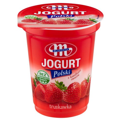 Jogurt Polski truskawka Mlekovita 350 g