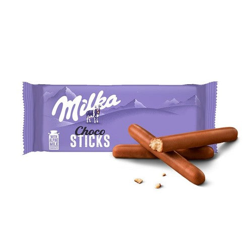 Ciastka oblane czekoladą mleczną Choco Sticks Milka 112 g
