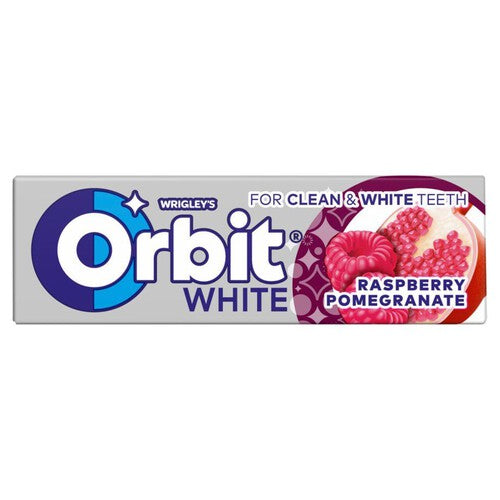 White Guma do żucia o smaku maliny i granatu Orbit 14 g
