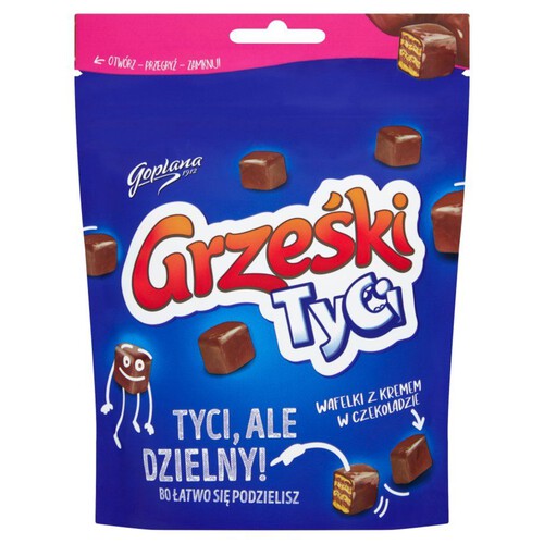 Wafelki z kremem kakaowym w czekoladzie Grześki 120 g