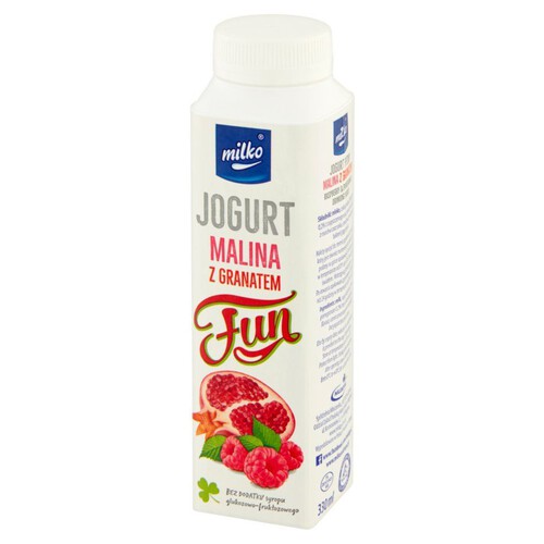 Jogurt pitny z maliną i granatem Milko 330 ml