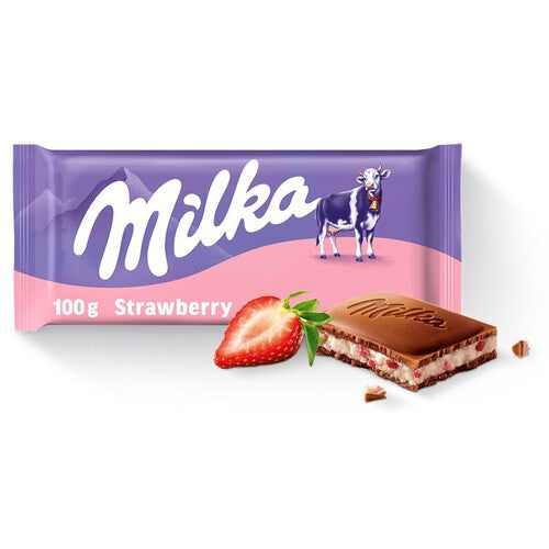 Czekolada mleczna Strawberry Milka 100 g